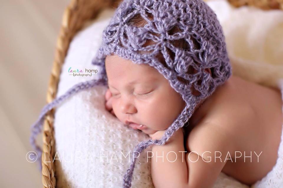 Crochet Pattern for Mohair Ella Baby Bonnet | Crochet Baby Bonnet Pattern | Baby Hat Crocheting Pattern | DIY Written Crochet Instructions