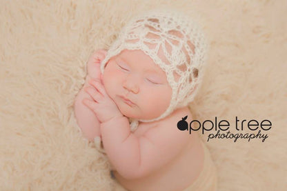 Crochet Pattern for Mohair Ella Baby Bonnet | Crochet Baby Bonnet Pattern | Baby Hat Crocheting Pattern | DIY Written Crochet Instructions