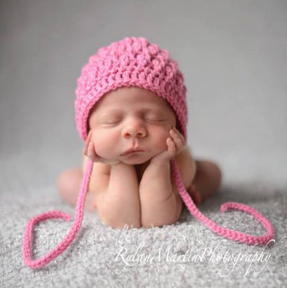 Crochet Pattern for Ripple Baby Bonnet | Crochet Baby Bonnet Pattern | Baby Hat Crocheting Pattern | DIY Written Crochet Instructions