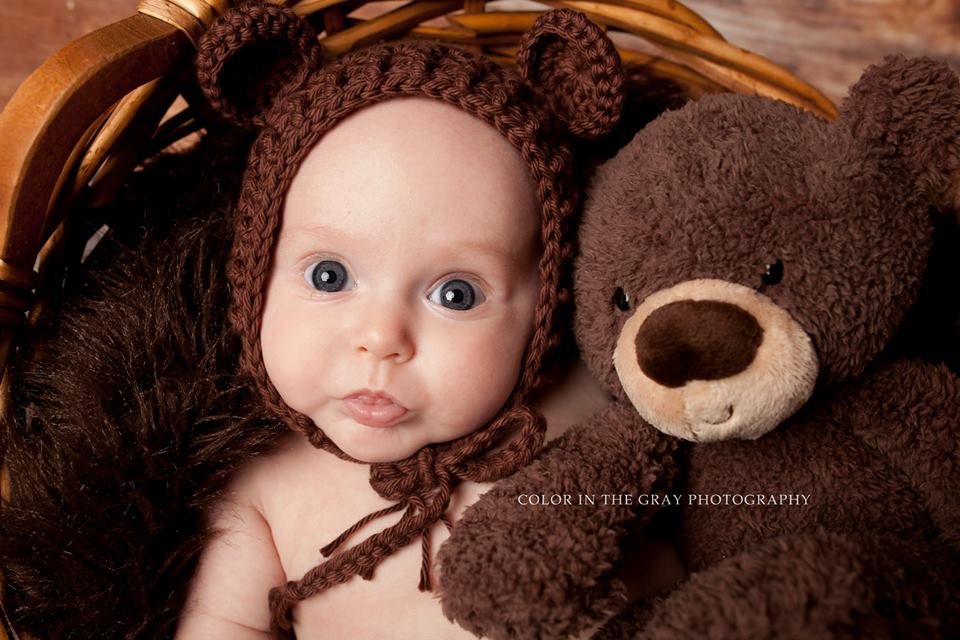 Crochet Pattern for Ribbed Baby Bear Bonnet | Crochet Baby Bonnet Pattern | Baby Hat Crocheting Pattern | DIY Written Crochet Instructions