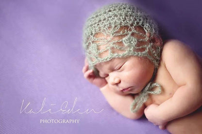 Crochet Pattern for Mohair Ella Baby Bonnet | Crochet Baby Bonnet Pattern | Baby Hat Crocheting Pattern | DIY Written Crochet Instructions
