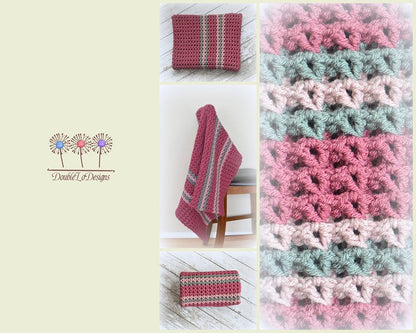 Crochet Pattern for Chunky Kylie Blanket | Crochet Blanket Pattern | Blanket Crocheting Pattern | DIY Written Crochet Instructions