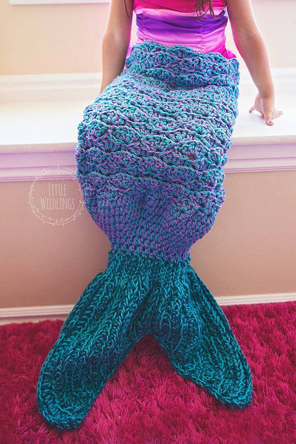 Crochet Pattern for Mermaid Tail Blanket (DIY Tutorial) | Crochet Mermaid Tail Pattern | Mermaid Tail Crocheting Pattern | DIY Written Crochet Instructions
