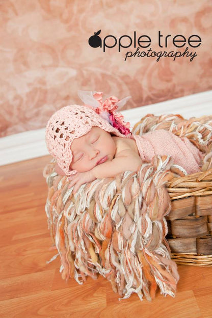 Crochet Pattern for Julianna Baby Bonnet | Crochet Baby Bonnet Pattern | Baby Hat Crocheting Pattern | DIY Written Crochet Instructions