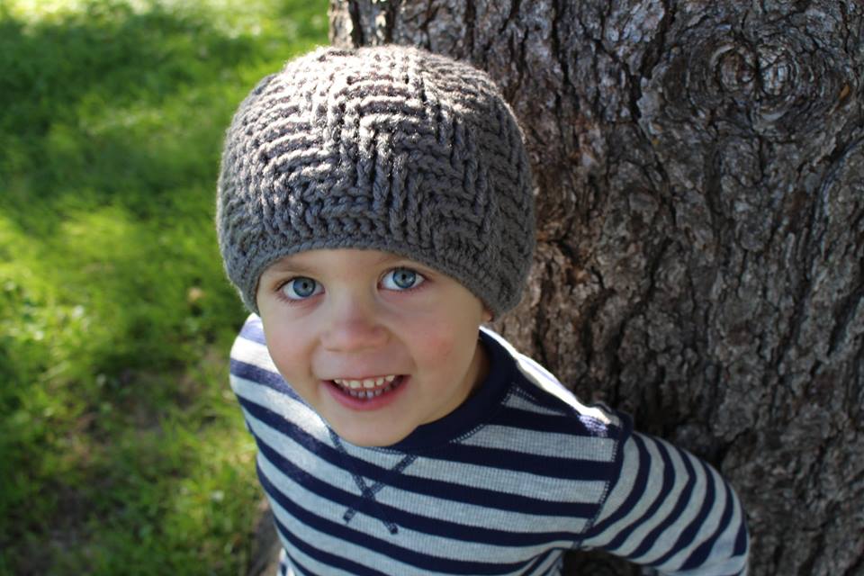 Crochet Pattern for Spiral Herringbone Beanie | Crochet Hat Pattern | Hat Crocheting Pattern | DIY Written Crochet Instructions