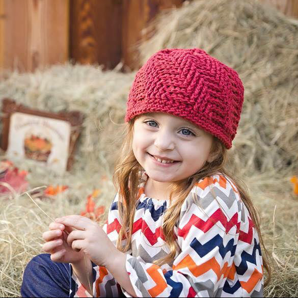 Crochet Pattern for Spiral Herringbone Beanie | Crochet Hat Pattern | Hat Crocheting Pattern | DIY Written Crochet Instructions