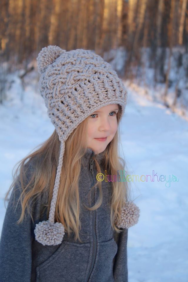 Crochet Pattern for Chunky Diagonal Weave Pom Pom Slouch | Crochet Hat Pattern | Hat Crocheting Pattern | DIY Written Crochet Instructions