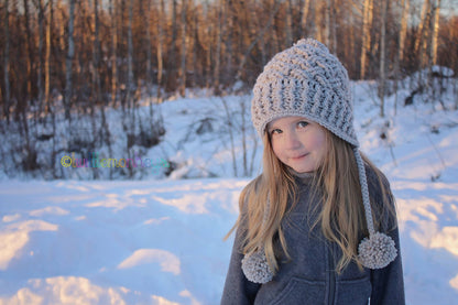 Crochet Pattern for Chunky Diagonal Weave Pom Pom Slouch | Crochet Hat Pattern | Hat Crocheting Pattern | DIY Written Crochet Instructions
