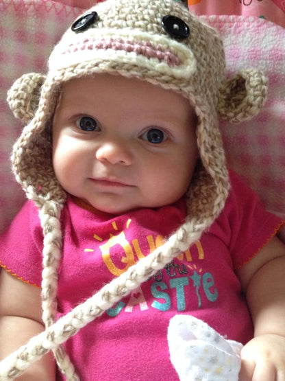 Crochet Pattern for Chunky Monkey Sock Monkey Hat | Crochet Hat Pattern | Hat Crocheting Pattern | DIY Written Crochet Instructions