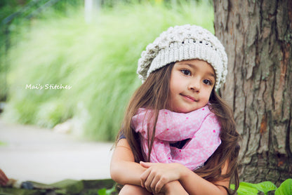 Crochet Pattern for Chunky Honeycomb Ridges Slouch Hat | Crochet Hat Pattern | Hat Crocheting Pattern | DIY Written Crochet Instructions