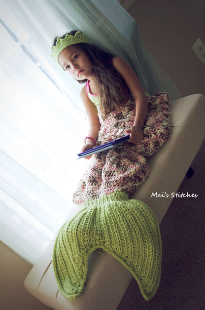 Crochet Pattern for Mermaid Tail Blanket (DIY Tutorial) | Crochet Mermaid Tail Pattern | Mermaid Tail Crocheting Pattern | DIY Written Crochet Instructions