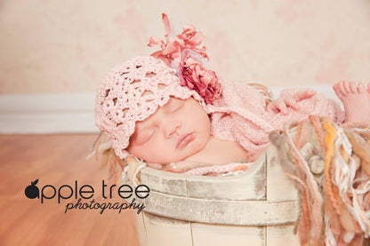Crochet Pattern for Chantilly Baby Bonnet | Crochet Baby Bonnet Pattern | Baby Hat Crocheting Pattern | DIY Written Crochet Instructions