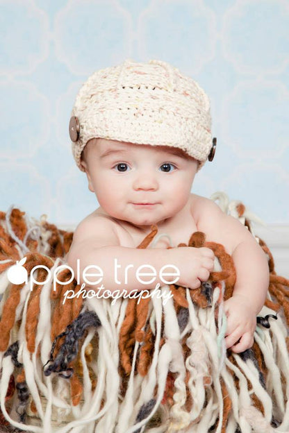Crochet Pattern for Teagan Newsboy Beanie | Crochet Hat Pattern | Hat Crocheting Pattern | DIY Written Crochet Instructions