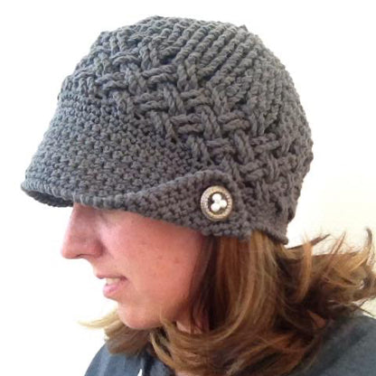 Crochet Pattern for Diagonal Weave Beanie or Newsboy | Crochet Hat Pattern | Hat Crocheting Pattern | DIY Written Crochet Instructions