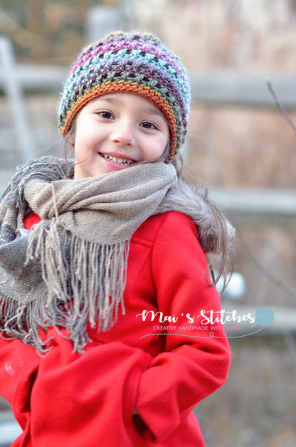 Crochet Pattern for Criss Cross Ponytail or Messy Bun Beanie Hat (DIY Tutorial) | Crochet Hat Pattern | Hat Crocheting Pattern | DIY Written Crochet Instructions