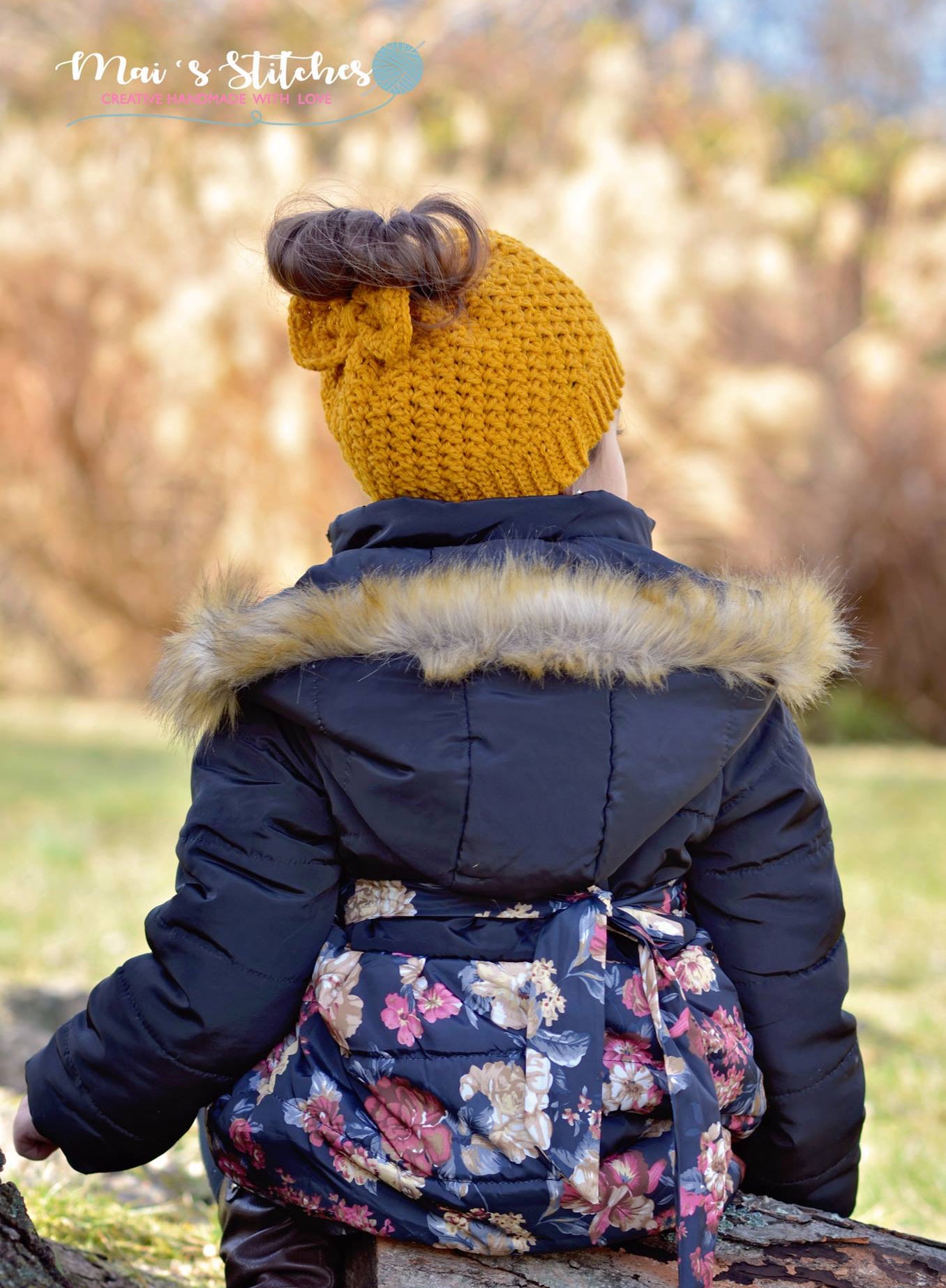 Crochet Pattern for Kaycee Ponytail or Messy Bun Beanie Hat (DIY Tutorial) | Crochet Hat Pattern | Hat Crocheting Pattern | DIY Written Crochet Instructions