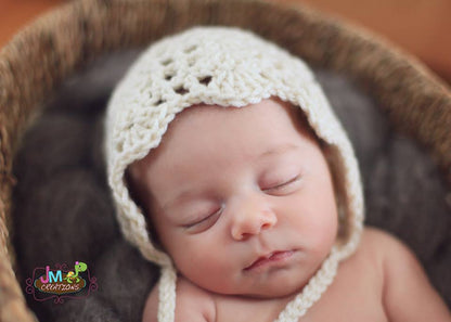 Crochet Pattern for Julianna Baby Bonnet | Crochet Baby Bonnet Pattern | Baby Hat Crocheting Pattern | DIY Written Crochet Instructions