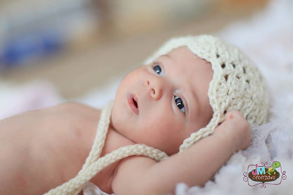 Crochet Pattern for Julianna Baby Bonnet | Crochet Baby Bonnet Pattern | Baby Hat Crocheting Pattern | DIY Written Crochet Instructions