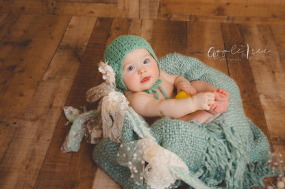 Crochet Pattern for Kate Baby Bonnet | Crochet Baby Bonnet Pattern | Baby Hat Crocheting Pattern | DIY Written Crochet Instructions