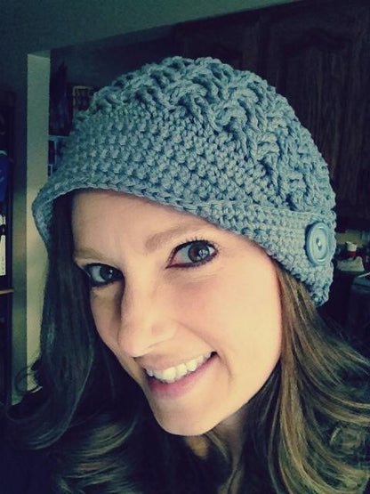 Crochet Pattern for Diagonal Weave Beanie or Newsboy | Crochet Hat Pattern | Hat Crocheting Pattern | DIY Written Crochet Instructions
