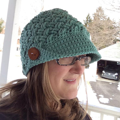 Crochet Pattern for Diagonal Weave Beanie or Newsboy | Crochet Hat Pattern | Hat Crocheting Pattern | DIY Written Crochet Instructions