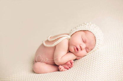 Crochet Pattern for Ripple Baby Bonnet | Crochet Baby Bonnet Pattern | Baby Hat Crocheting Pattern | DIY Written Crochet Instructions