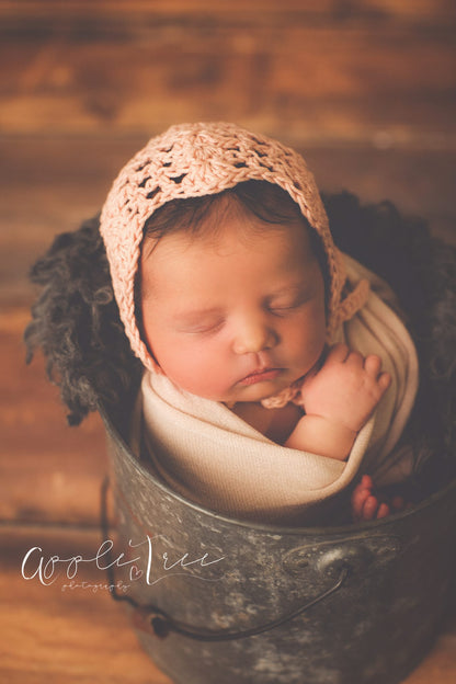 Crochet Pattern for Julianna Baby Bonnet | Crochet Baby Bonnet Pattern | Baby Hat Crocheting Pattern | DIY Written Crochet Instructions