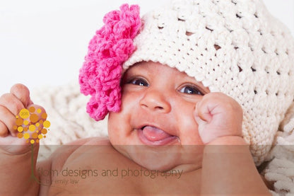 Crochet Pattern for Taryn Hat (with interchangeable flowers) | Crochet Hat Pattern | Hat Crocheting Pattern | DIY Written Crochet Instructions
