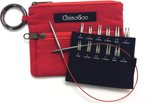 ChiaoGoo 2" & 3" Twist Shortie Mini Interchangeable Needle Set - Red