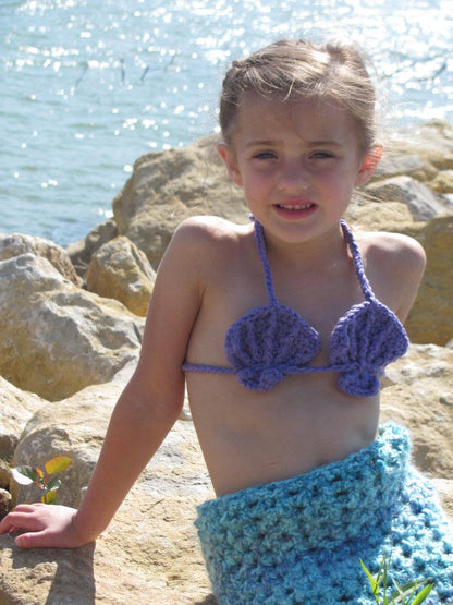 Crochet Pattern for Mermaid Shell Bikini Top | Crochet Bikini Top Pattern | Bikini Top Crocheting Pattern | DIY Written Crochet Instructions