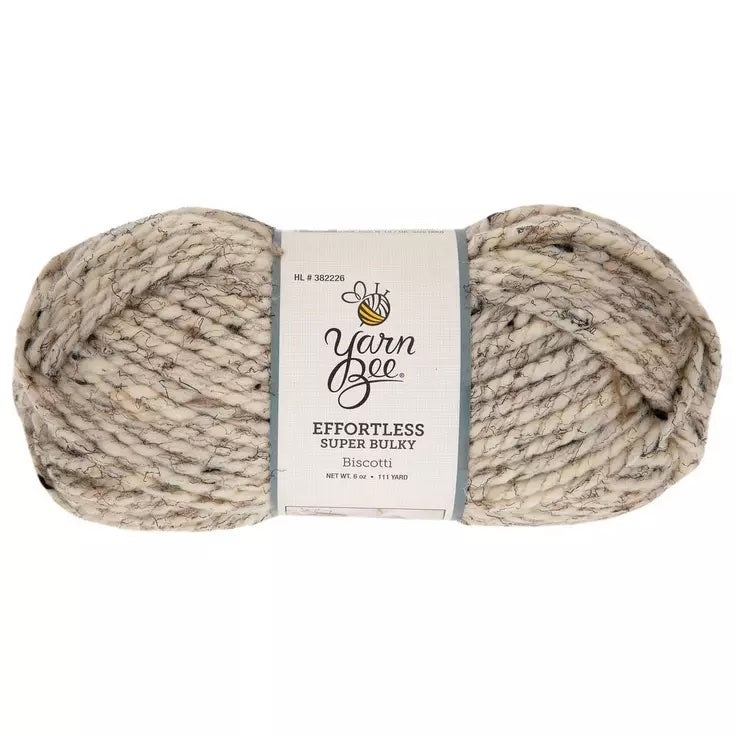 YARN:  Yarn Bee Effortless Super Bulky Yarn in Biscotti (Lot of 2)