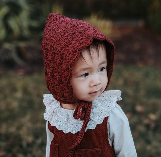 Crochet Pattern for Lacy Pixie Bonnet | Crochet Baby Bonnet Pattern | Baby Hat Crocheting Pattern | DIY Written Crochet Instructions