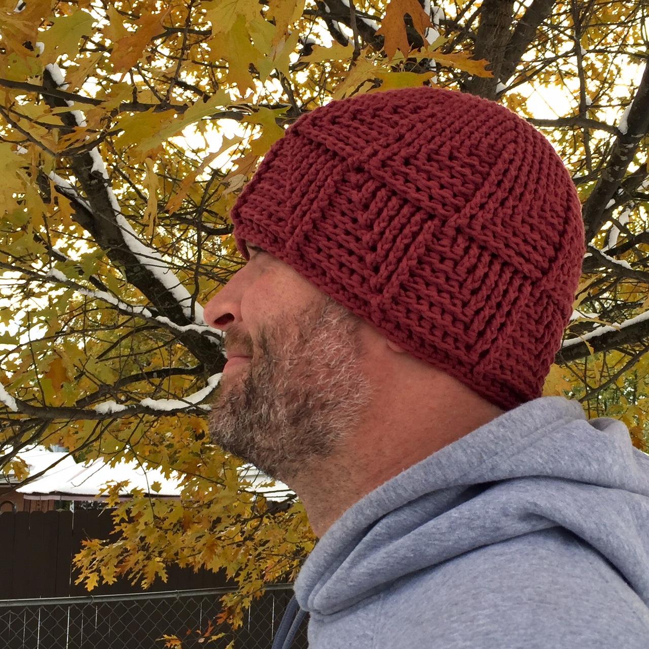 Crochet Pattern for Tri-Square Beanie | Crochet Hat Pattern | Hat Crocheting Pattern | DIY Written Crochet Instructions