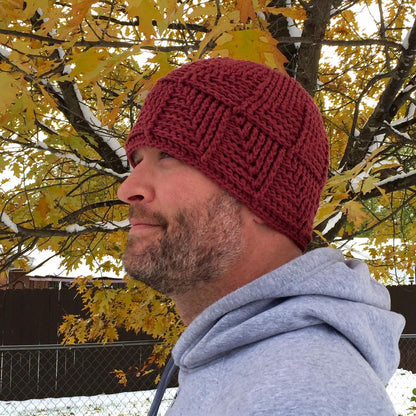 Crochet Pattern for Tri-Square Beanie | Crochet Hat Pattern | Hat Crocheting Pattern | DIY Written Crochet Instructions