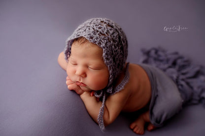Crochet Pattern for Mohair Vivian Baby Bonnet | Crochet Baby Bonnet Pattern | Baby Hat Crocheting Pattern | DIY Written Crochet Instructions