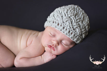 Crochet Pattern for Diagonal Weave Beanie or Newsboy | Crochet Hat Pattern | Hat Crocheting Pattern | DIY Written Crochet Instructions