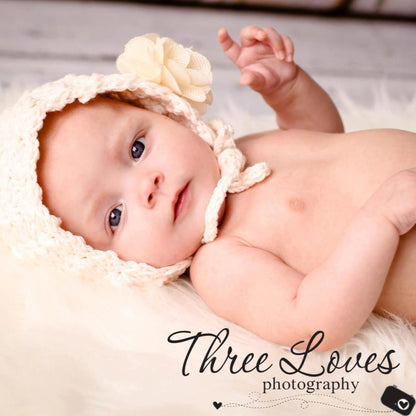 Crochet Pattern for Lacy Shells Baby Bonnet | Crochet Baby Bonnet Pattern | Baby Hat Crocheting Pattern | DIY Written Crochet Instructions
