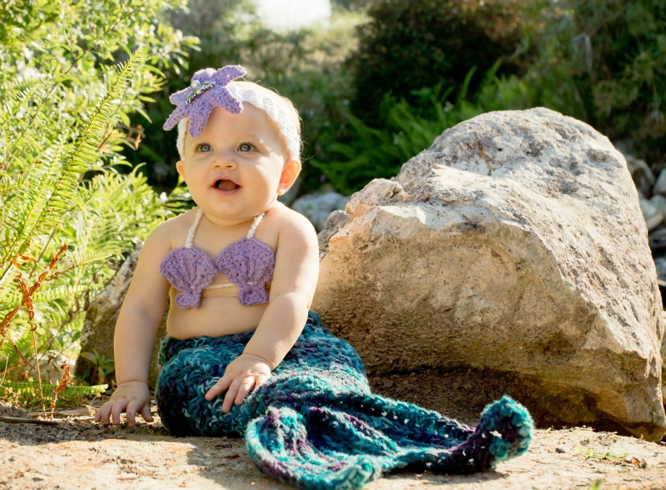SET OF 3 Crochet Patterns for Mermaid Tail, Shell Bikini Top, & Starfish Headband Photography Props | Crochet Mermaid Pattern | Mermaid Tail Crocheting Pattern | DIY Written Crochet Instructions