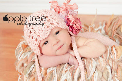 Crochet Pattern for Julianna Baby Bonnet | Crochet Baby Bonnet Pattern | Baby Hat Crocheting Pattern | DIY Written Crochet Instructions