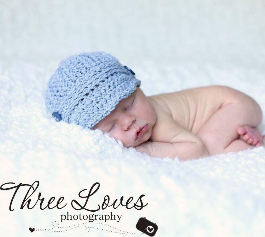 Crochet Pattern for Freedom Fighter Newsboy Beanie | Crochet Hat Pattern | Hat Crocheting Pattern | DIY Written Crochet Instructions