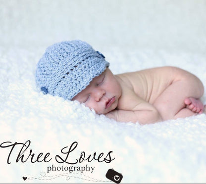 Crochet Pattern for Freedom Fighter Newsboy Beanie | Crochet Hat Pattern | Hat Crocheting Pattern | DIY Written Crochet Instructions