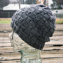 Load image into Gallery viewer, Checkerboard Slouchy Beanie | LUXURY Handmade 100% Merino Wool Knit Beanie | Malabrigo Rios | ADULT size | Ready To Ship
