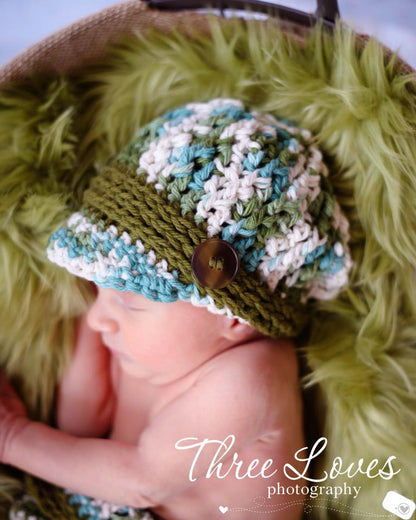 Crochet Pattern for Freedom Fighter Newsboy Beanie | Crochet Hat Pattern | Hat Crocheting Pattern | DIY Written Crochet Instructions