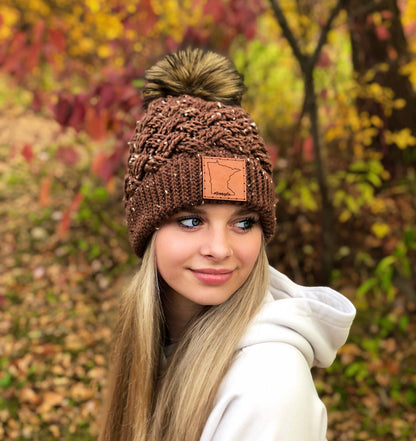 Leather Minnesota Patch for Hat (Various Options)