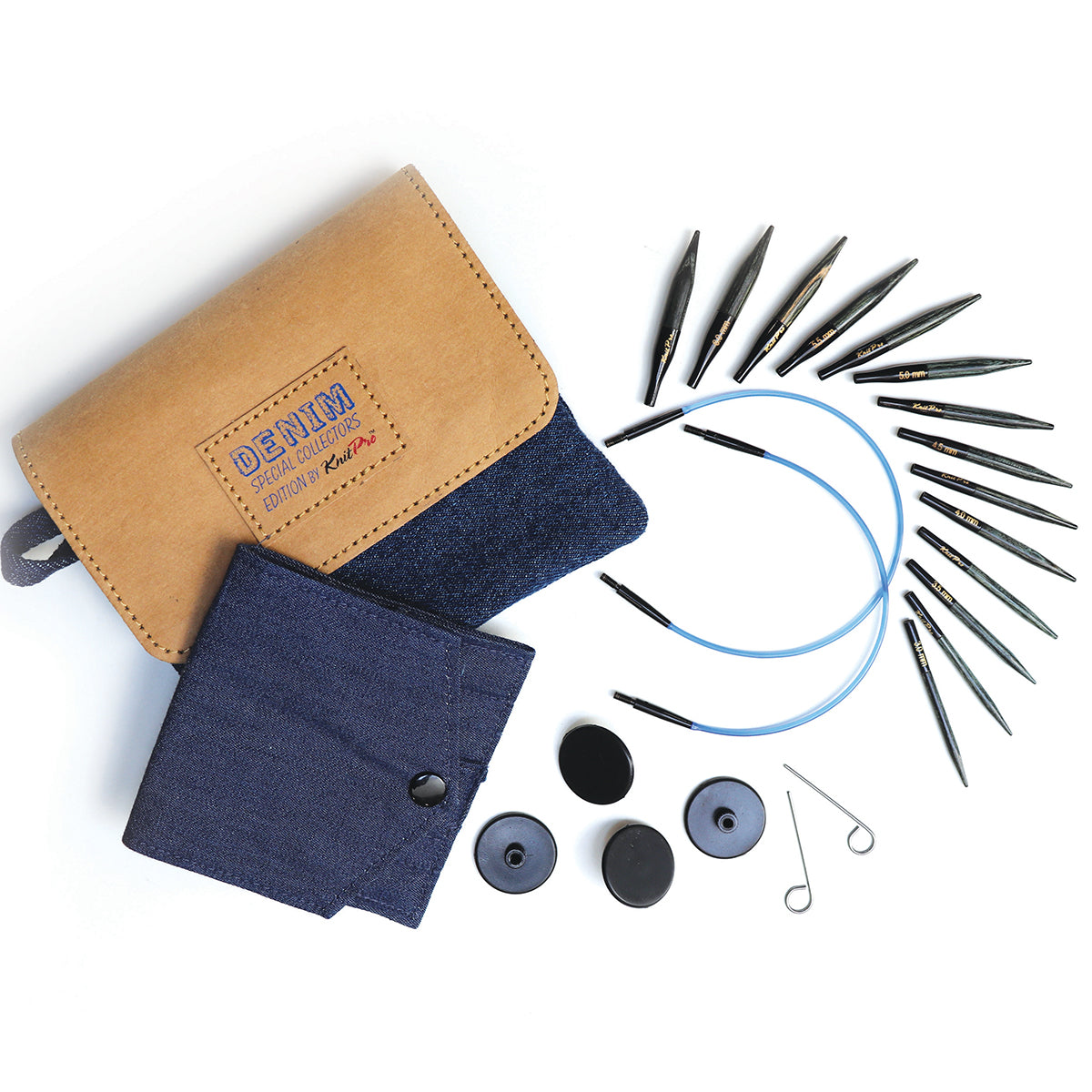 KnitPro - Indigo Wood 2" Mini Interchangeable Needle Set