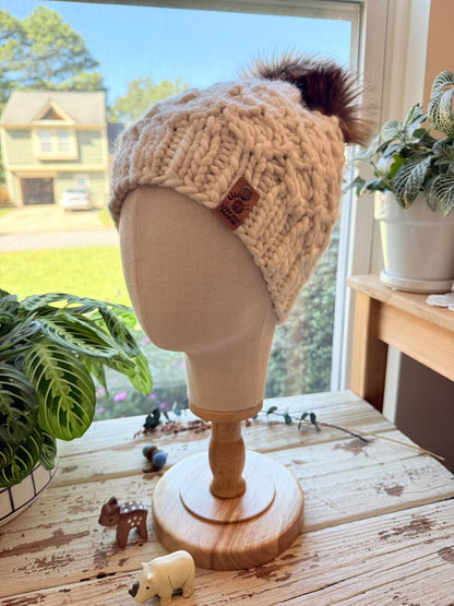 KNIT Pattern for Crossweave Beanie | Knit Hat Pattern | Hat Knitting Pattern | DIY Written Knit Instructions