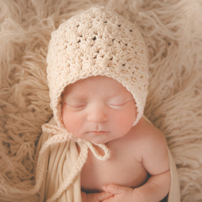 Crochet Pattern for Vintage Star Baby Bonnet | Crochet Baby Bonnet Pattern | Baby Hat Crocheting Pattern | DIY Written Crochet Instructions