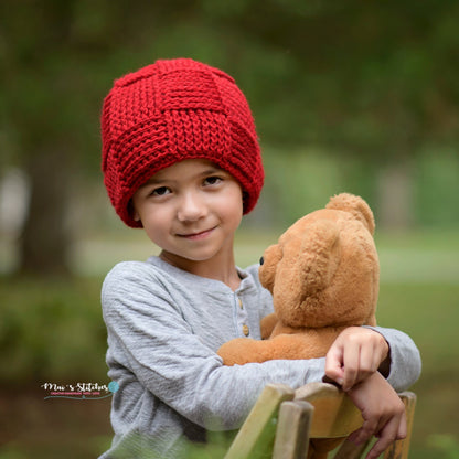 Crochet Pattern for Patchwork Beanie | Crochet Hat Pattern | Hat Crocheting Pattern | DIY Written Crochet Instructions