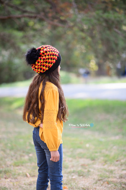 Crochet Pattern for Side Step Slouch Hat | Crochet Hat Pattern | Hat Crocheting Pattern | DIY Written Crochet Instructions