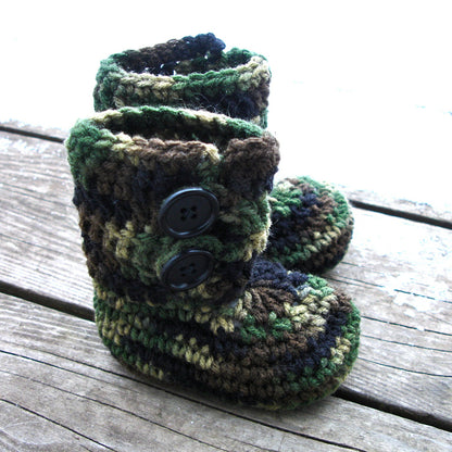 Crochet Pattern for Button Loop Booties | Crochet Baby Shoes Pattern | Baby Booties Crocheting Pattern | DIY Written Crochet Instructions